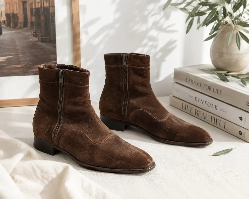 Vintage Continental By Bally Ranger Brown Suede Ankle Boots Men’s 9.5